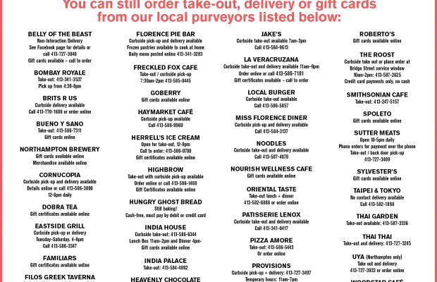 The Take Out Menu for Northampton