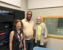 Laurie Millman and new citizen Gary Wynter and Bill Newman.