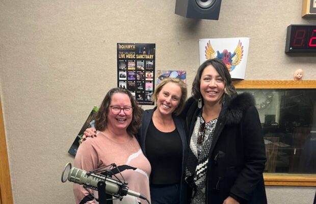 Western Mass Business Show on 12.2.23 — Jones Library Director Sharon Sharry & Gabrielle Gould, Executive Director of the Amherst Improvement District